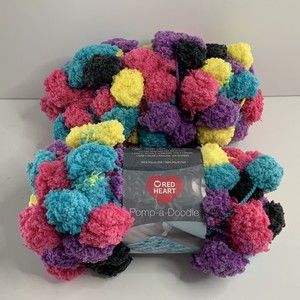 Coats & Clark Red Heart Pomp-a-Doodle Yarn 3.5oz/14yds #9753 PartyMix Pom-Pom